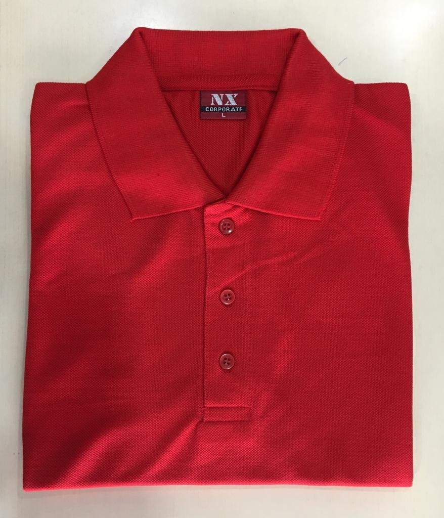 Corporate Polo neck T-Shirt - Red