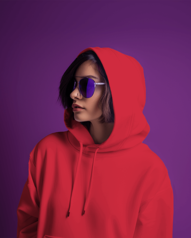 Women's Cotton Hoodie's Manufacturer - Red