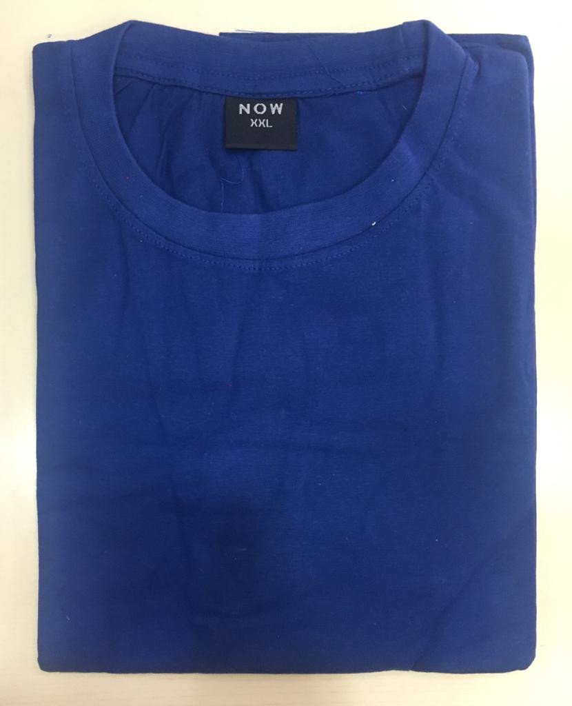 Now Round neck Cotton T-shirt - Royal Blue