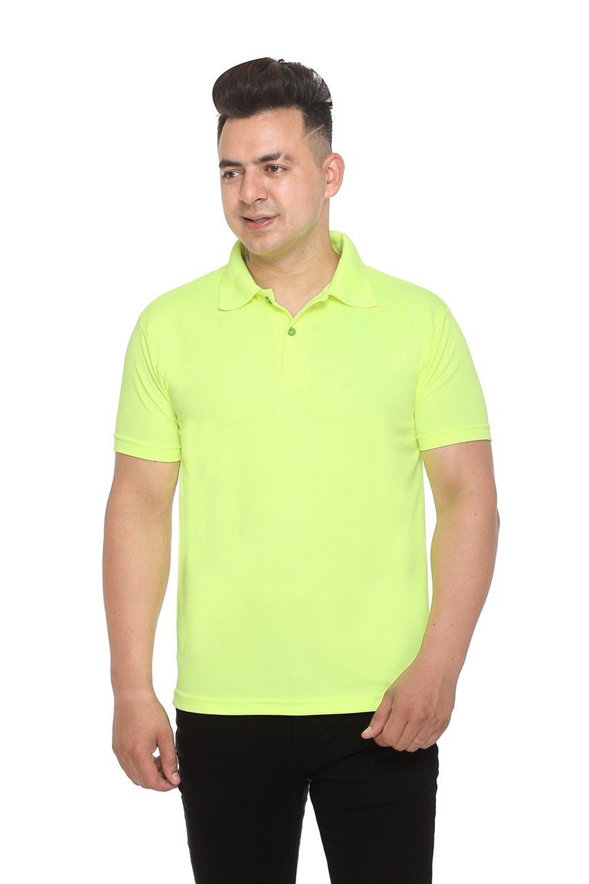 Sports Republic Acti-Play Dryfit Light Green Color Polo T-Shirts - Men