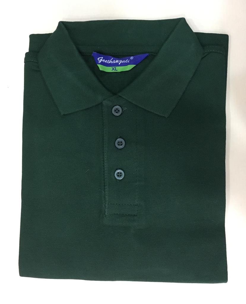 Geethanjali Polo Neck T shirt -Dark Green