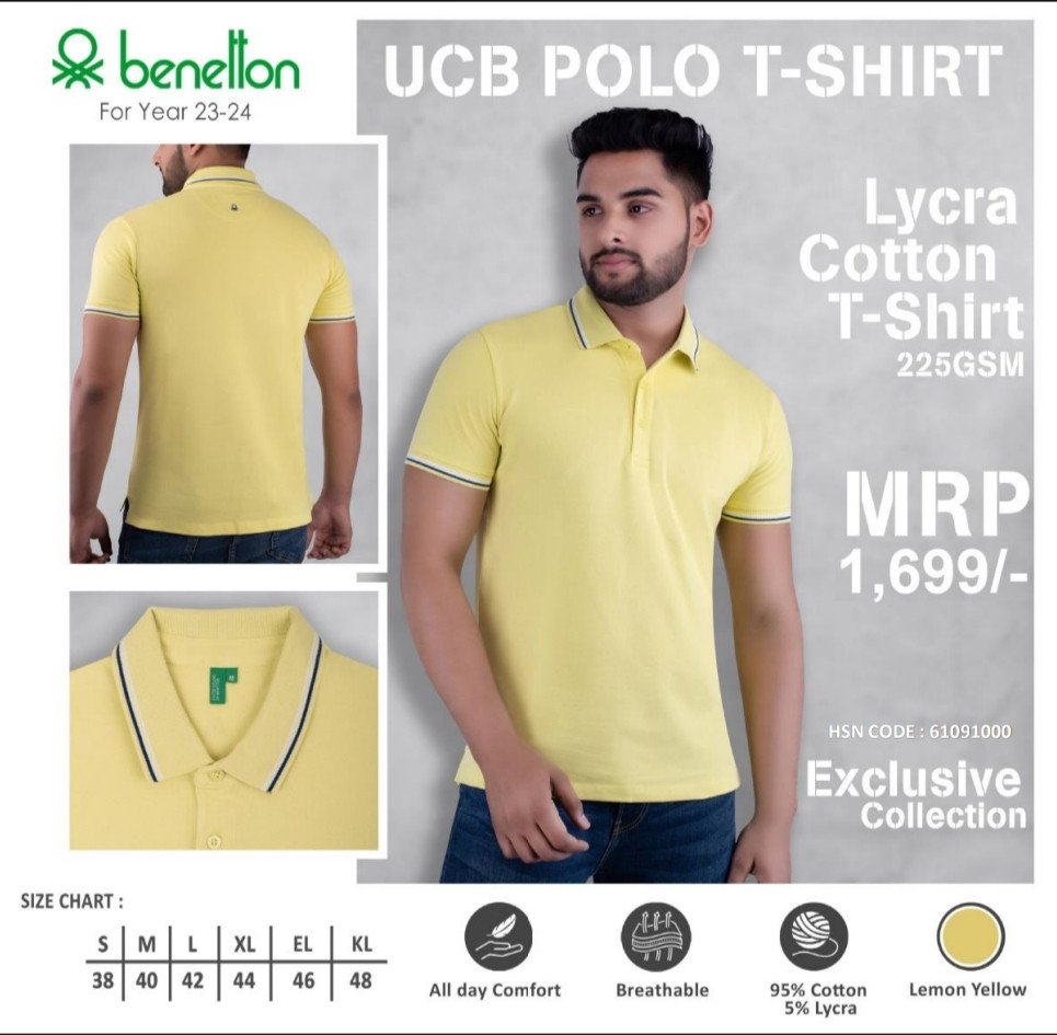 Ucb Polo Neck T-Shirt – Yellow