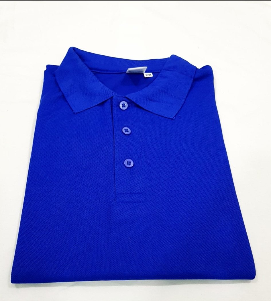 210 GSM Dry Fit Polo Neck T-Shirt -Royal Blue