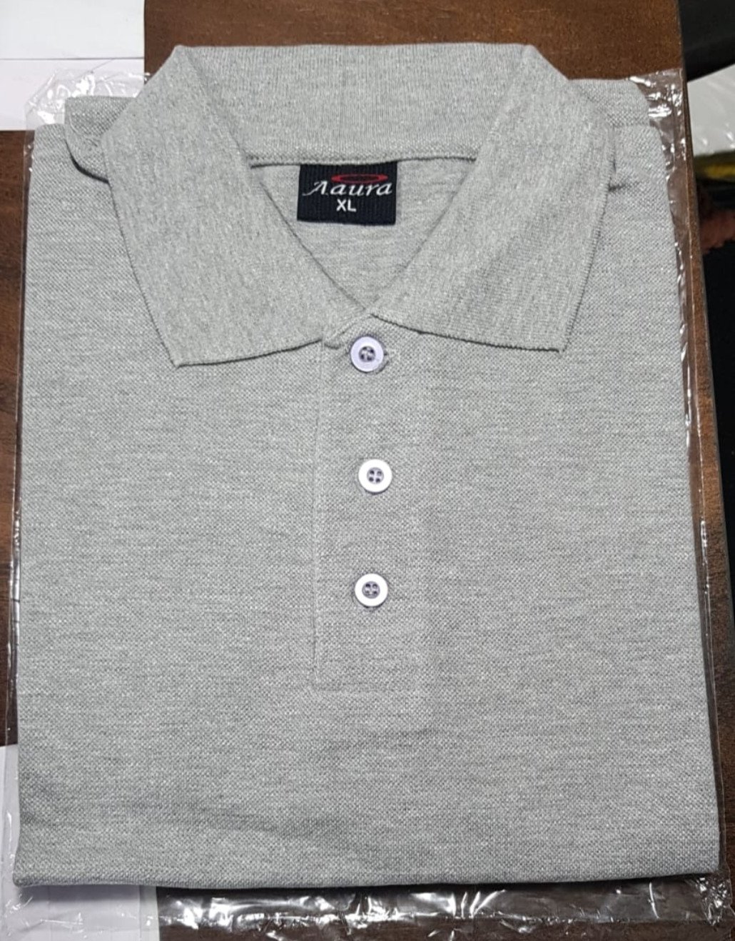Buy Aura Premium Polo Neck T-Shirt in navy blue with 280 GSM cotton fabric. Ideal for uniforms, bulk supply, branding, and retail fashion.