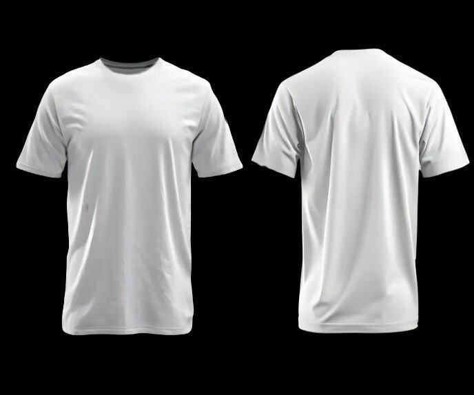 Regular Fit White T-shirt Round Neck Mockups-180 GSm