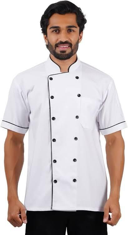 Chef coat for men half sleeve white