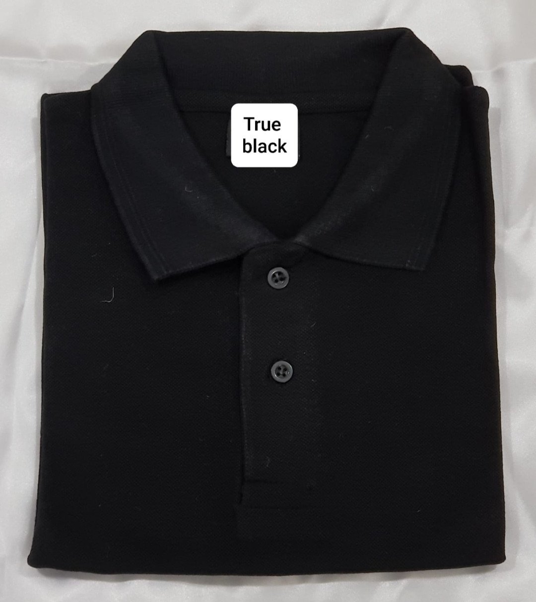 Sports Club 260 GSM Cotton Polo neck T-Shirt - Black